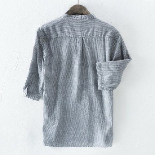 Dropping Brand Quality Male Shirts Casual Half Sleeve Cotton Linen