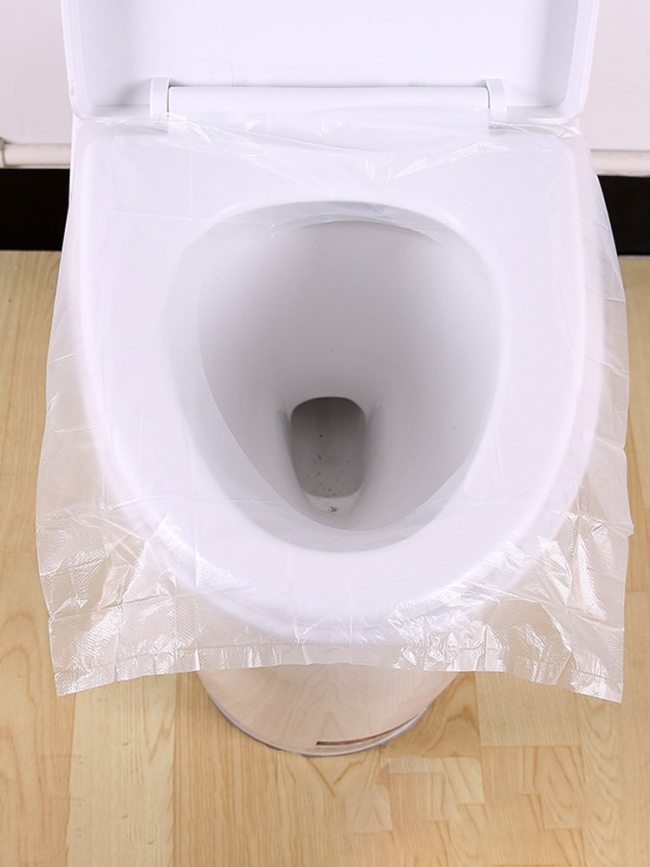 50Pcs Plastic Disposable Toilet Seat Covers Travel ...
