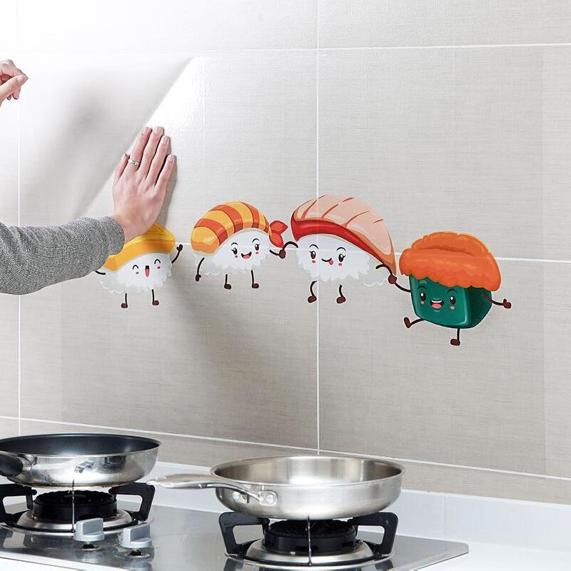 1 Piece Kitchen Wall Sticker Anti-Oil Heat-Resistant ...