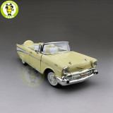 1/18 1957 Chevrolet BEL AIR Convertible Road Signature Diecast Model Car Toys Boys Girls Gift Yellow