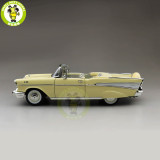 1/18 1957 Chevrolet BEL AIR Convertible Road Signature Diecast Model Car Toys Boys Girls Gift Yellow