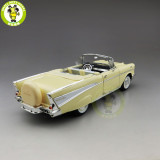 1/18 1957 Chevrolet BEL AIR Convertible Road Signature Diecast Model Car Toys Boys Girls Gift Yellow