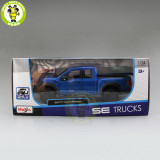 1/24 Maisto Ford F150 F 150 Raptor 2017 Pickup Truck Diecast Metal Car Model Toys for kids Boy Girl Gift Collection Blue