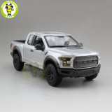1/24 Ford F150 F 150 Raptor 2017 Trucks Pickup Diecast Metal Car Model Toys for kids Boy Girl Gift Collection Maisto Silver