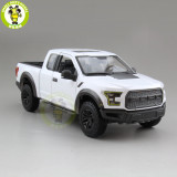 1/24 Maisto Ford F150 F 150 Raptor 2017 Pickup Truck Diecast Metal Car Model Toys for kids Boy Girl Gift Collection White