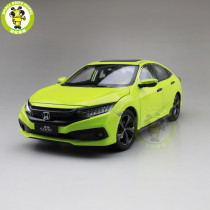 1/18 Honda CIVIC 10th generation 2019 Diecast Metal Car Model Toys For Kids Boy Girl Gift Collection Hobby Green