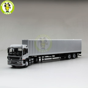 1/50 Isuzu EXR EXZ Truck Trailer Container Diecast Model Silver