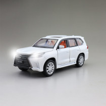 1/32 JACKIEKIM Toyota Lexus LX570 SUV Diecast Model CAR Toys for kids Sound Lighting Pull Back Car Boy Girl gifts