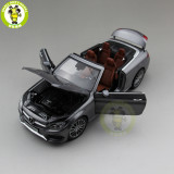 1/18 Mercedes Benz C Class Klasse Convertible C205 Diecast Metal Car Model Toys Boy Girl Birthday Gift Collection Hobby Gray Color