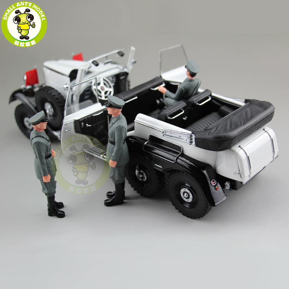 レア！　メルセデスベンツ　G4 1938 1/18 ミニカー+フィギュア3体 1/18 Mercedes Benz G4 1938 Diecast Metal Car Model Toys Boy