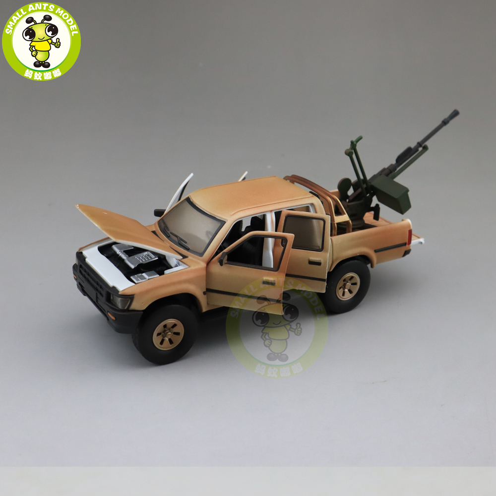 1:32 Toyota Hilux Pickup Truck w/ Anti-tank Gun Model Car Diecast Toy Gift Green 