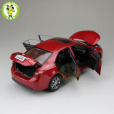 1:18 Toyota Levin Corolla 2014 Diecast Car Model Red Color