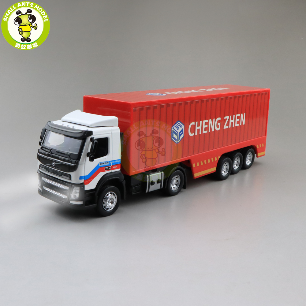 1/50 Volvo Trailer Truck Container Diecast Metal Car Model Toys Kids ...