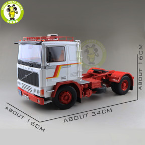 1/18 ROAD KINGS KK Volvo F1220 Tractor Truck 1977 Diecast Car Truck Model Toys for kids Gift White and Red