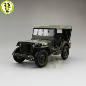 1/18 1941 JEEP WILLYS MB US ARMY Diecast Car Model Toys Welly Army Green