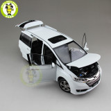 1/18 Honda Odyssey MPV Commercial vehicle Diecast Metal Car SUV MPV Model Toys Boy Girl Gift Collection Hobby White