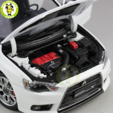 1/18 Mitsubishi Lancer EVO-X EVO X 10 BBS Left Steering Wheel LHD Diecast Metal Car Model Toy Boy Girl Gift Collection White