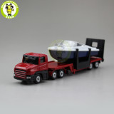 SIKU 1610 1611 1613 1616 Truck Trailer Low Loader with Excavator Bulldozer Yacht Helicopter Diecast Car Model Toys for kids gift