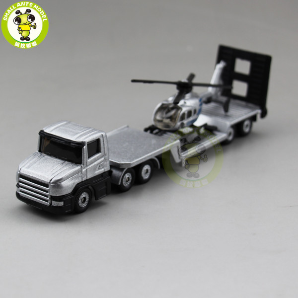 SIKU 1610 1611 1613 1616 Truck Trailer Low Loader with Excavator Bulldozer Yacht Helicopter Diecast Car Model Toys for kids gift