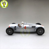 1/18 Minichamps AUTO UNION TYPE C GP Monaco 1936 Varzi #4 Diecast Model Car Boys Girls Gifts