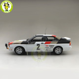 1/18 Minichamps AUDI QUATTRO MIKKOLA WINNERS INT.SWEDISH RALLY 1981  #2 Diecast Car Model Toys gifts