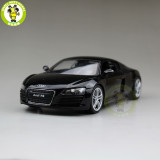 1/24 Welly Audi R8 V10 Racing Car Diecast Model Car Toys Boys Girls Gifts