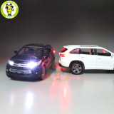 1/32 JACKIEKIM Toyota Highlander 2018 Diecast Metal Model CAR Toys for kids children Sound Lighting Pull Back gifts
