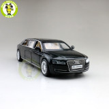 1/32 AUDI A8L Extended Light Sound Pull Back Diecast Model Toys Car Kids Gifts