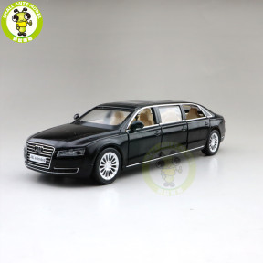 1/32 AUDI A8L Extended Light Sound Pull Back Diecast Model Toys Car Kids Gifts