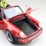 1/18 Norev Porsche 911 Turbo Cabriolet 1987 Diecast Model Toys Car Gifts