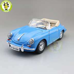 1/18 1961 Porsche 356B Cabriolet Bburago 12025 Diecast Model Toys Car Gifts Blue