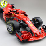 1/18 Ferrari SF71H S.Vettel K.Raikkonen Bburago 16806 #5 #7 Diecast Model Car Toys Boys Girls Gifts