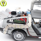 1/18 Hot Wheels Back To Future Time Machine With Mr.Fusion Diecast Model Toy Car Gifts