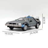 1/18 Hot Wheels Back To The Future Time Machine Ultimate Edition With Lights Sounds Diecast Model Toy Car Gifts