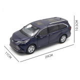 1/18 Toyota SIENNA MPV Diecast Model Toys Car Boys Girls Gifts
