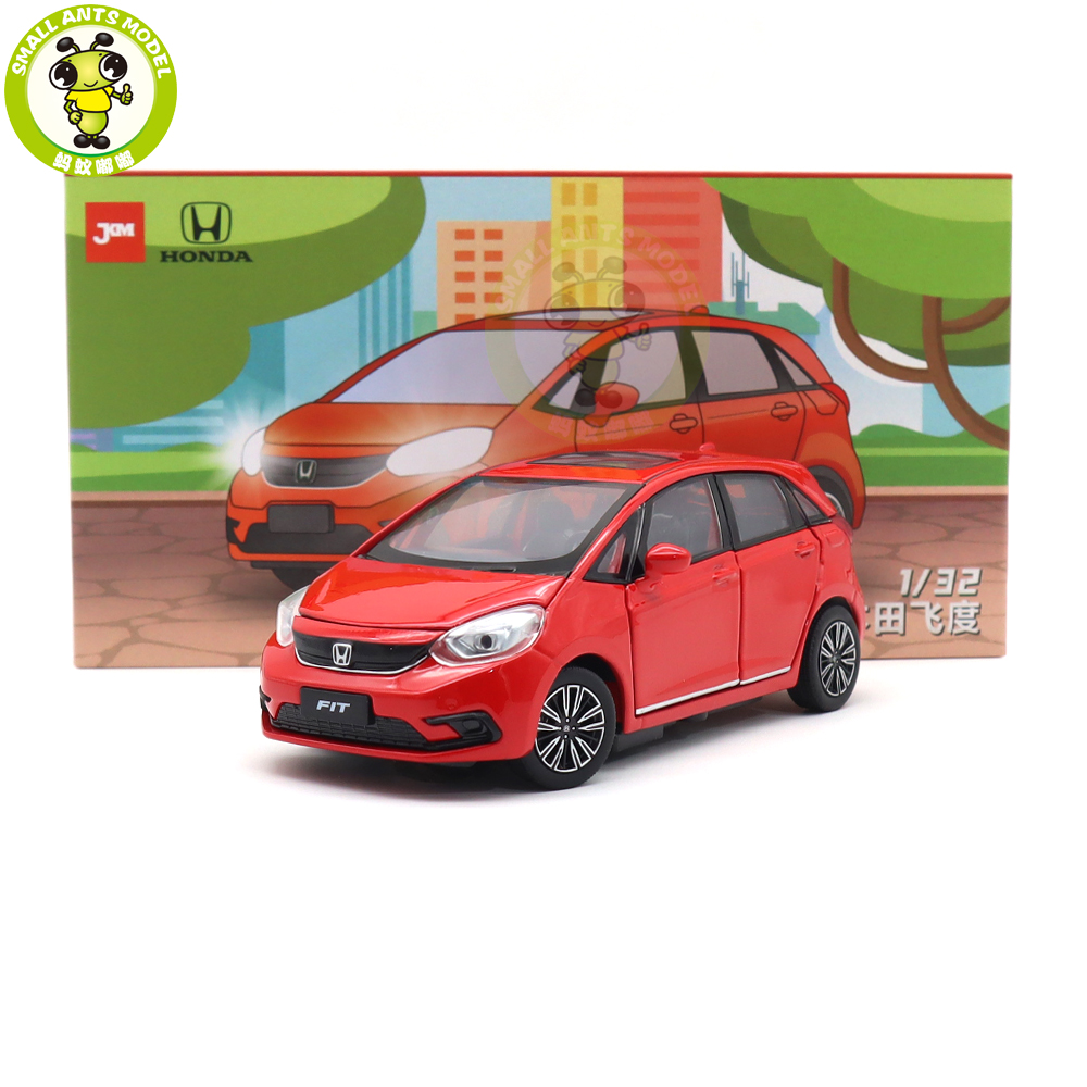1 32 JKM HONDA FIT Diecast Model Car Toys Kids Boys Gilrs Gifts Sound Lighting Shop cheap and high quality JKM Car Models Toys Small Ants Car Toys Models