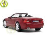 1/18 Mercedes Benz SL 500 2003 Norev 183842 Red Metallic Diecast Model Toys Car Gifts For Husband Boyfriend Father