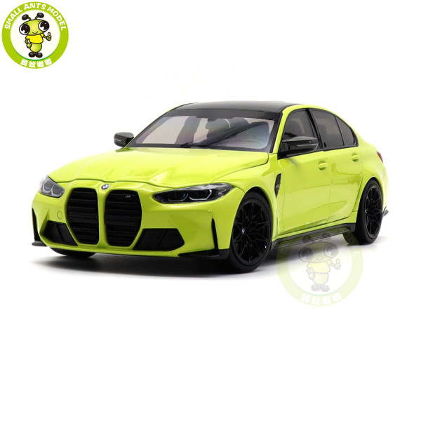 1/18 Minichamps BMW M3 2020 G80 Yellow Metallic Diecast Model Toys Car Gifts For Husband Boyfriend Father