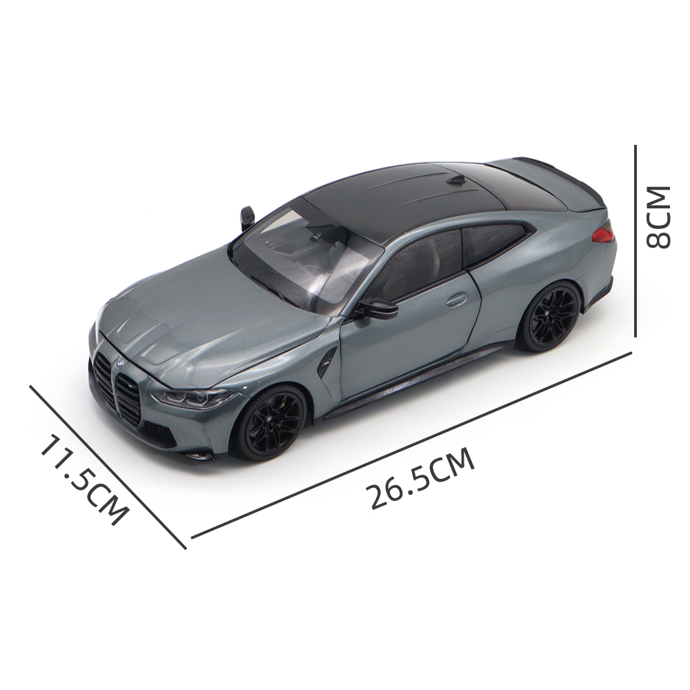 1/18 Minichamps BMW M4 2020 G82 Gray Metallic Diecast Model Toys