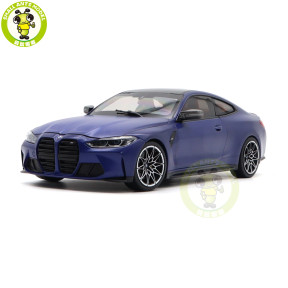 1/18 Minichamps BMW M4 2020 G82 Blue Metallic Diecast Model Toys Car Gifts For Husband Boyfriend Father