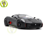 1/18 Land Rover Jaguar C-X75 Almost Real 810605 Satin Black With Gloss Black Stripes Diecast Model Car Gifts For Father Boyfriend Husband