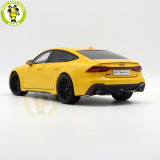 1/18 Audi RS 7 RS7 C8 Sportback 2021 Yellow KengFai Diecast Metal Model Car Toys Gifts For Husband Boyfriend Father