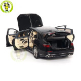 1/18 Mercedes Maybach S Class S680 2021 Almost Real 820115 Obsidian Black Diecast Model Toy Car Gifts For Friends Father
