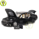 1/18 Mercedes Maybach S Class S680 2021 Almost Real 820115 Obsidian Black Diecast Model Toy Car Gifts For Friends Father