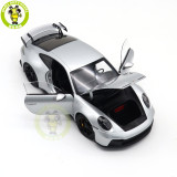 1/18 Porsche 911 992 GT3 2021 Norev 187317 Silver Black Strips Diecast Model Toys Car Gifts For Husband Boyfriend Father