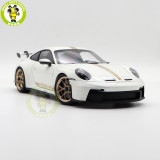 1/18 Porsche 911 992 GT3 2021 Norev 187319 White Gold Strips Diecast Model Toys Car Gifts For Husband Boyfriend Father