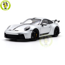 1/18 Porsche 911 992 GT3 2021 Norev 187317 Silver Black Strips Diecast Model Toys Car Gifts For Husband Boyfriend Father