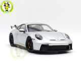 1/18 Porsche 911 992 GT3 2021 Norev 187317 Silver Black Strips Diecast Model Toys Car Gifts For Husband Boyfriend Father