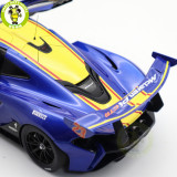 1/18 McLaren P1 GTR Autoart 81542 Metallic Blue / Yellow Stripes Diecast Model Toy Car Gifts For Father Friends