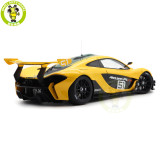 1/18 McLaren P1 GTR Geneva Motor Show 2015 #51 Autoart 81544 Yellow / Green Stripes Diecast Model Toy Car Gifts For Father Friends